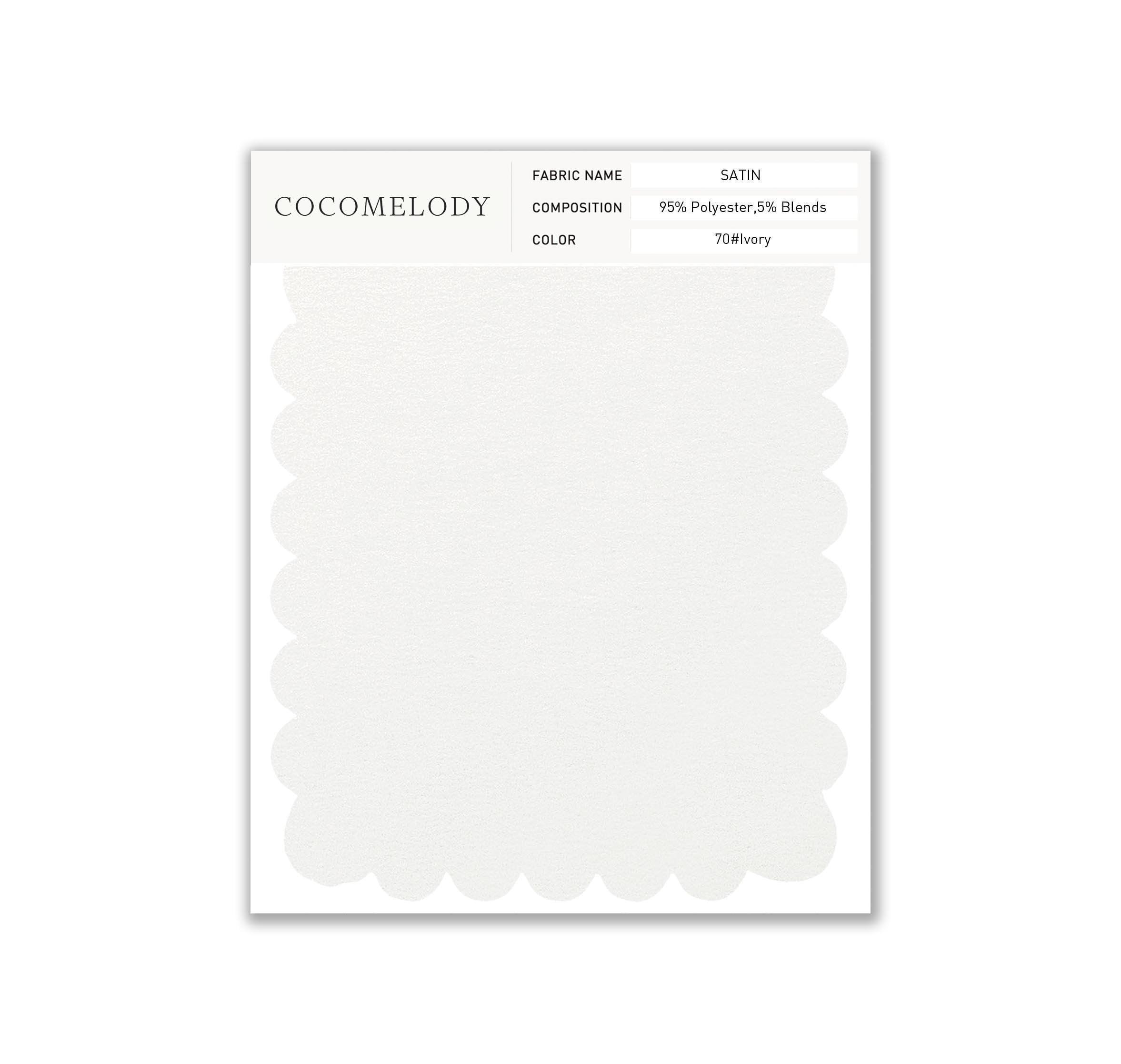 Satin Fabric Swatch in Single Color SWST16003 - COCOMELODY