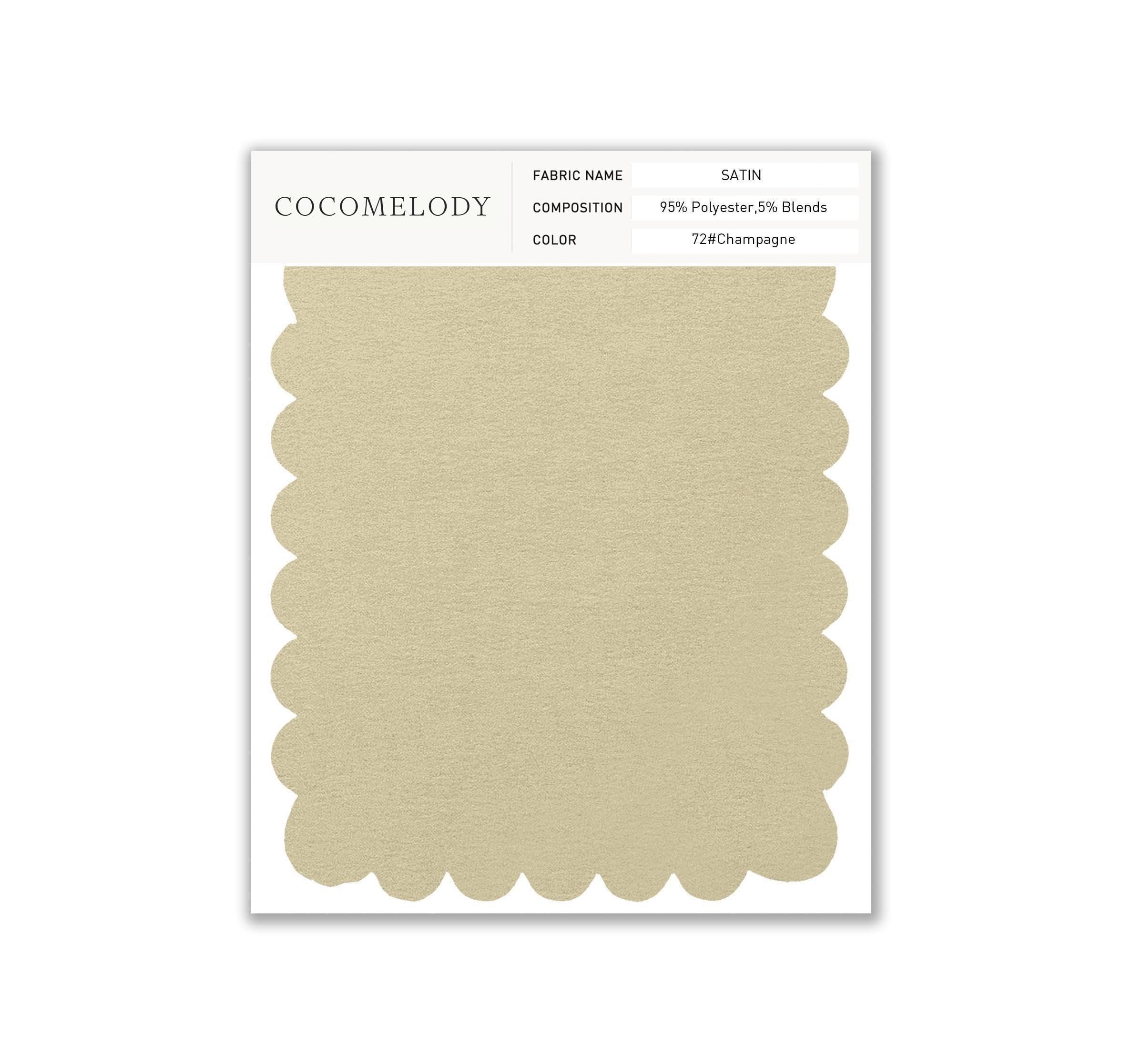 Satin Fabric Swatch in Single Color SWST16003 - COCOMELODY