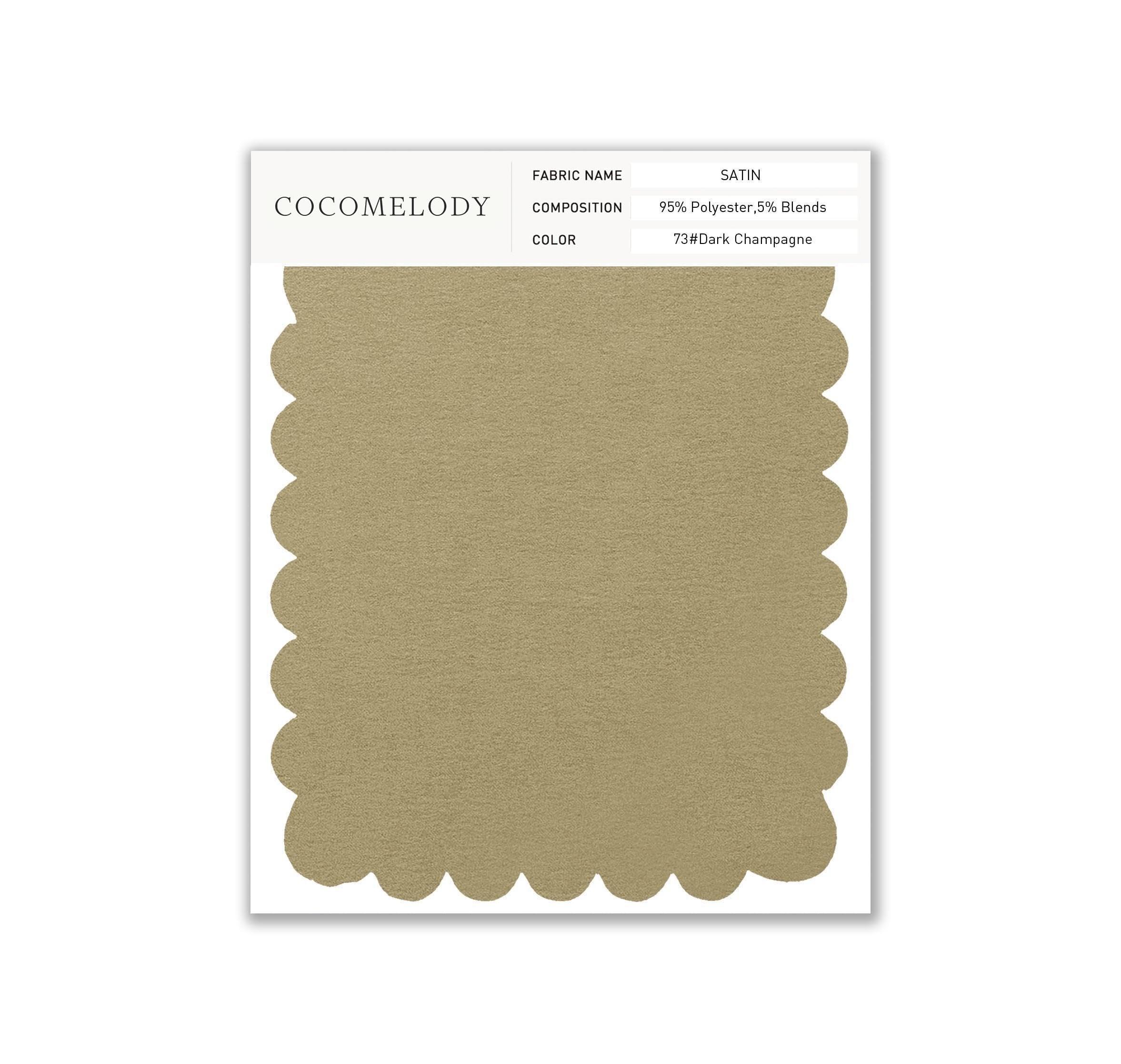 Satin Fabric Swatch in Single Color SWST16003 - COCOMELODY