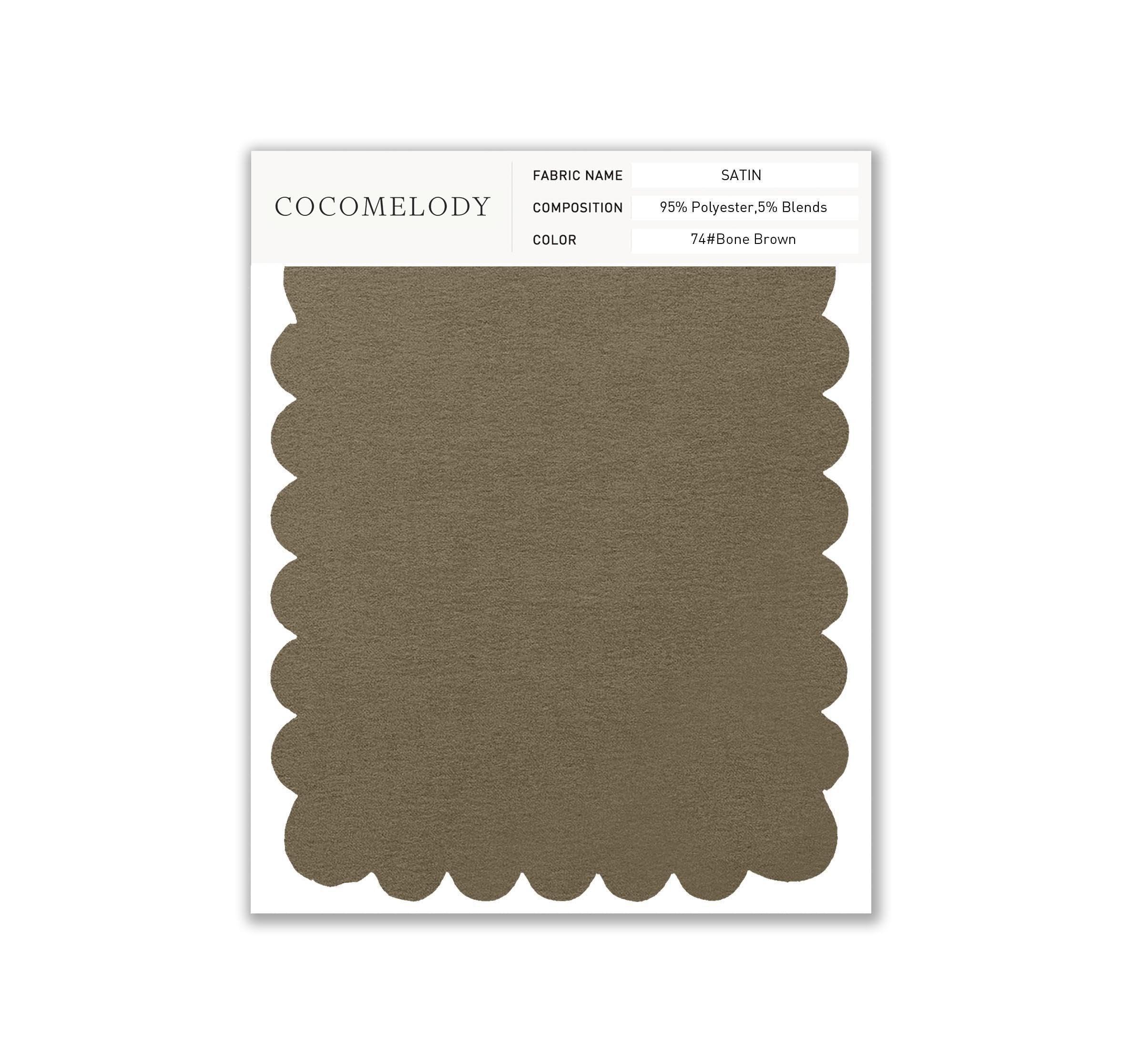 Satin Fabric Swatch in Single Color SWST16003 - COCOMELODY