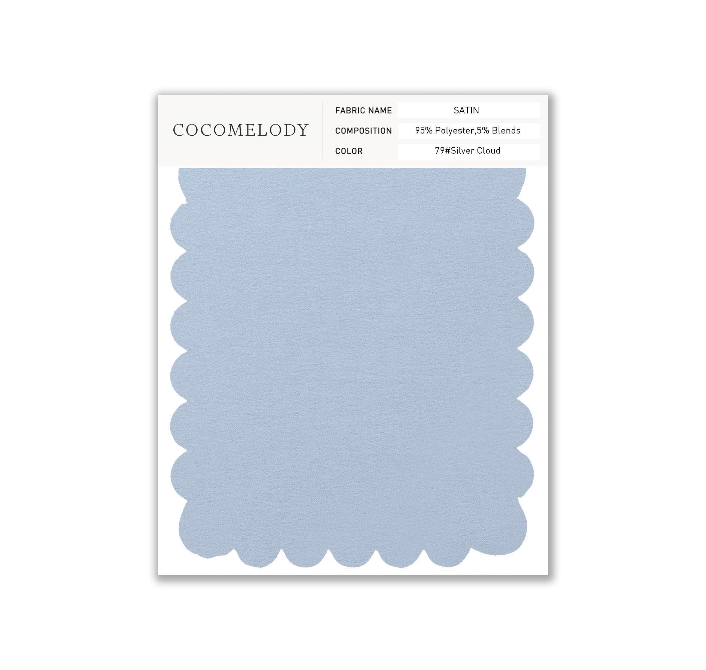Satin Fabric Swatch in Single Color SWST16003 - COCOMELODY