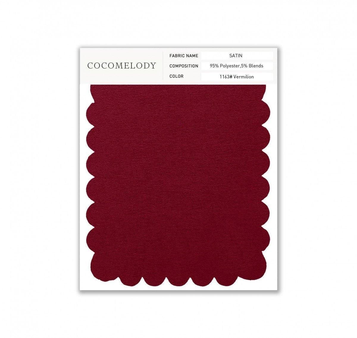 Satin Fabric Swatch in Single Color SWST16003 - COCOMELODY
