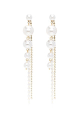 Alloy Earrings with Rhinestone Imitation Pearl CE0117 - COCOMELODY