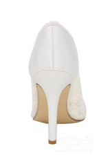 Stiletto Heel Lace Pointed Toe Bridal Shoes SWS16035 - COCOMELODY