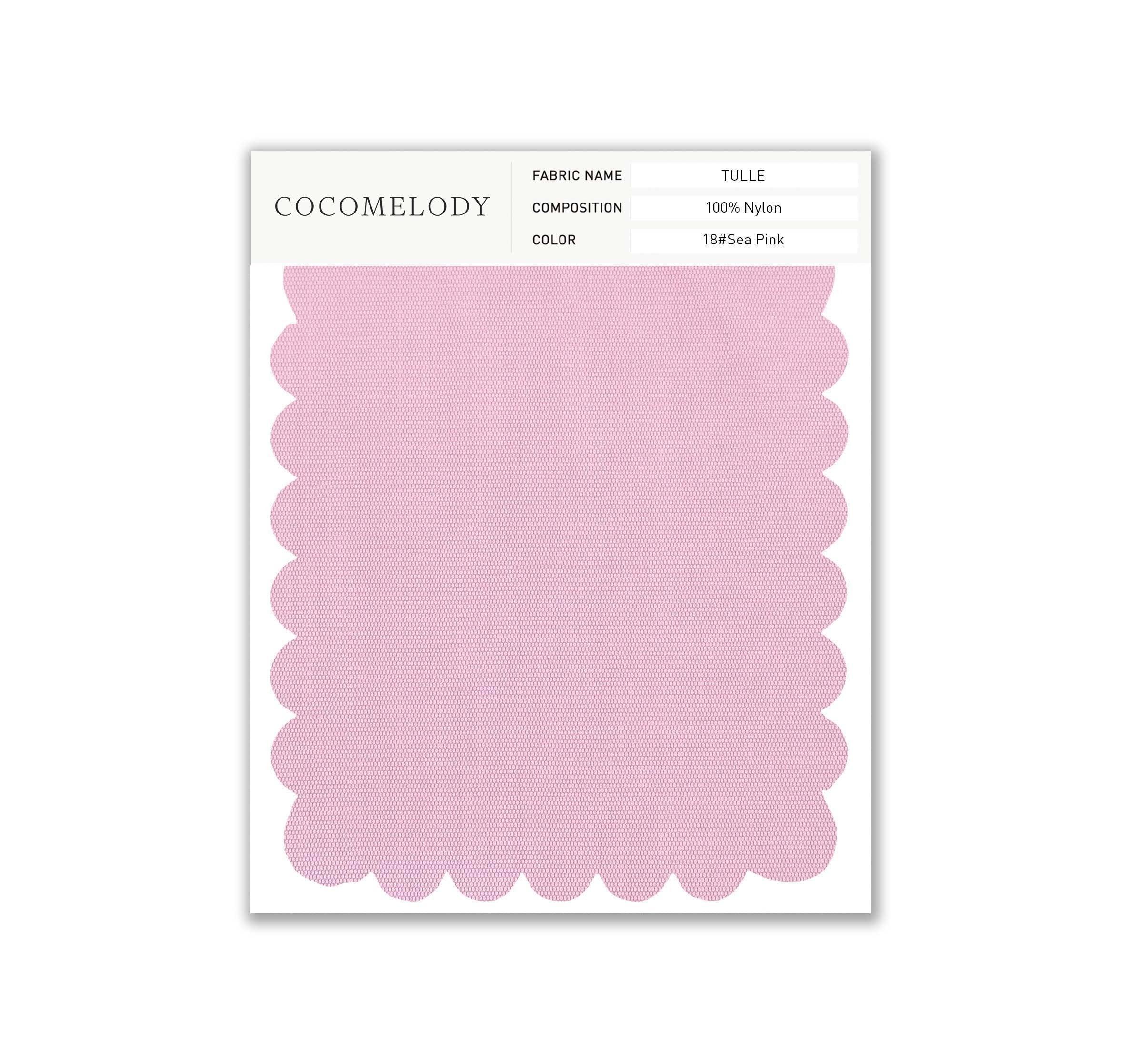 Tulle Fabric Swatch in Single Color SWTU16002 - COCOMELODY