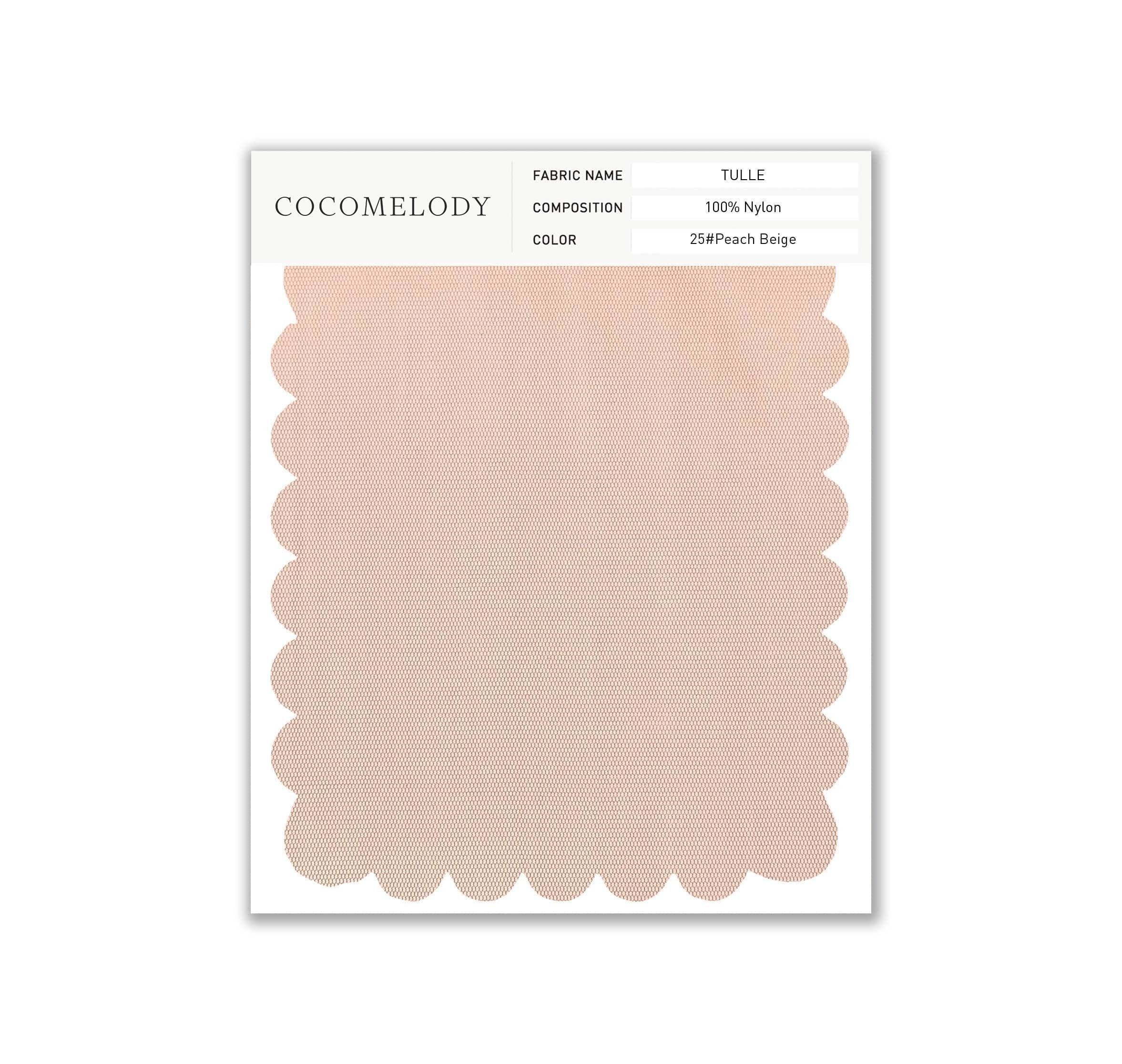 Tulle Fabric Swatch in Single Color SWTU16002 - COCOMELODY