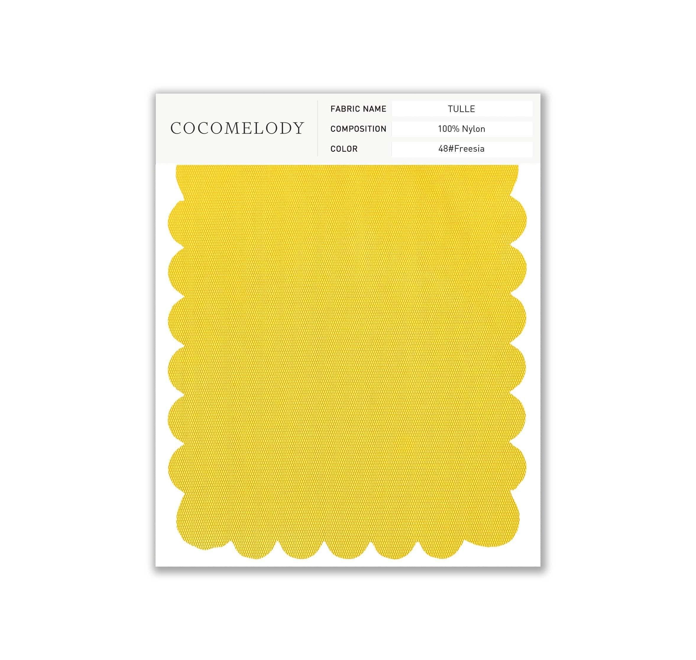 Tulle Fabric Swatch in Single Color SWTU16002 - COCOMELODY