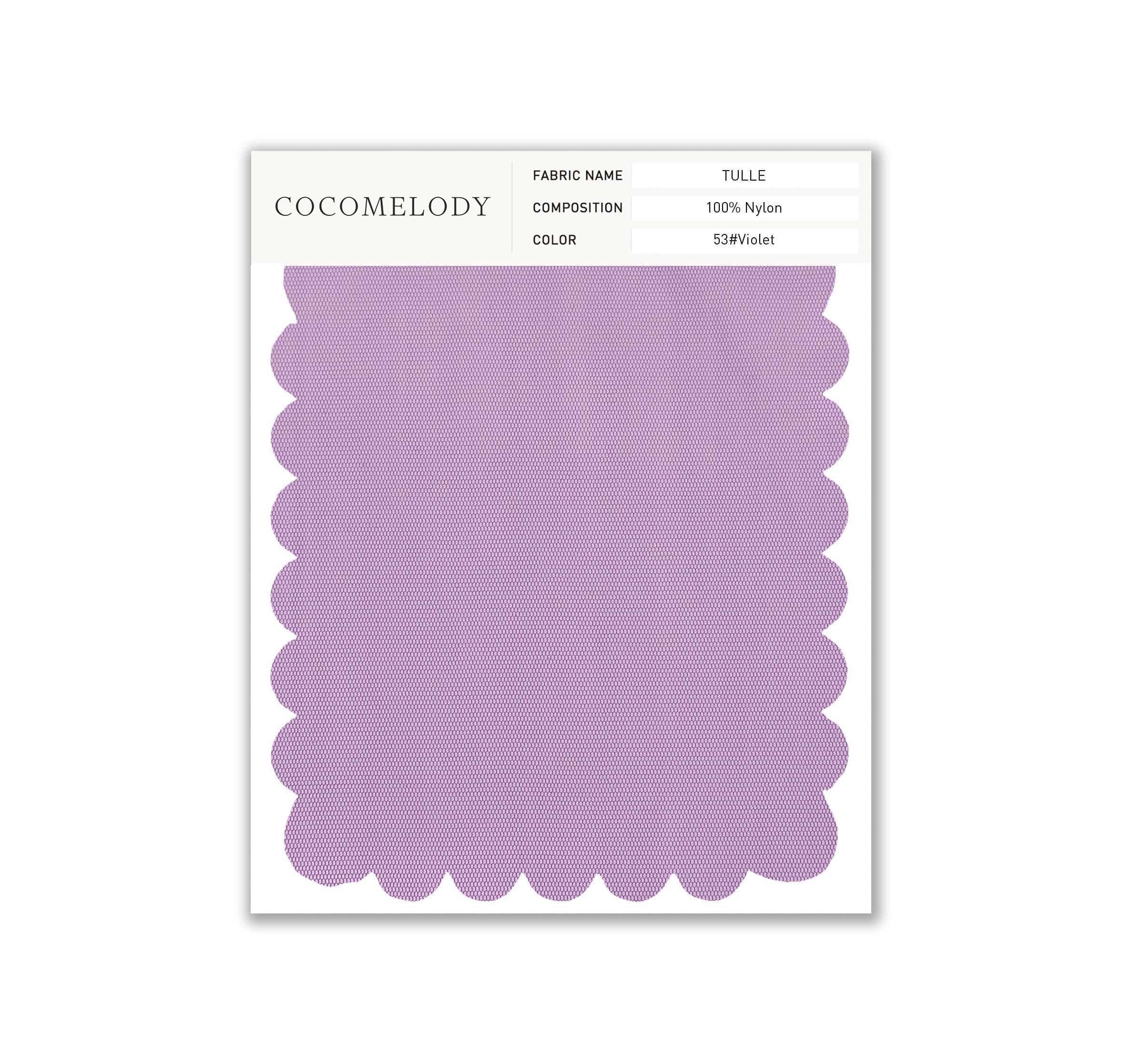 Tulle Fabric Swatch in Single Color SWTU16002 - COCOMELODY
