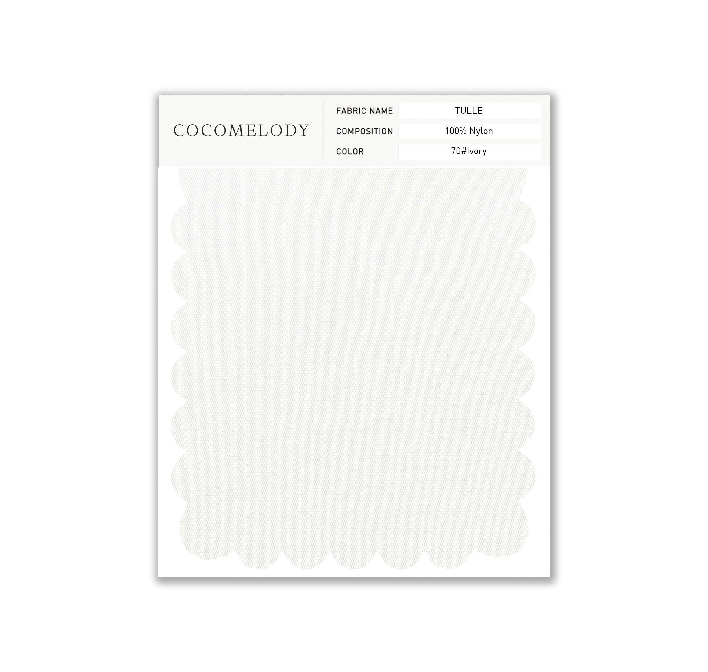 Tulle Fabric Swatch in Single Color SWTU16002 - COCOMELODY