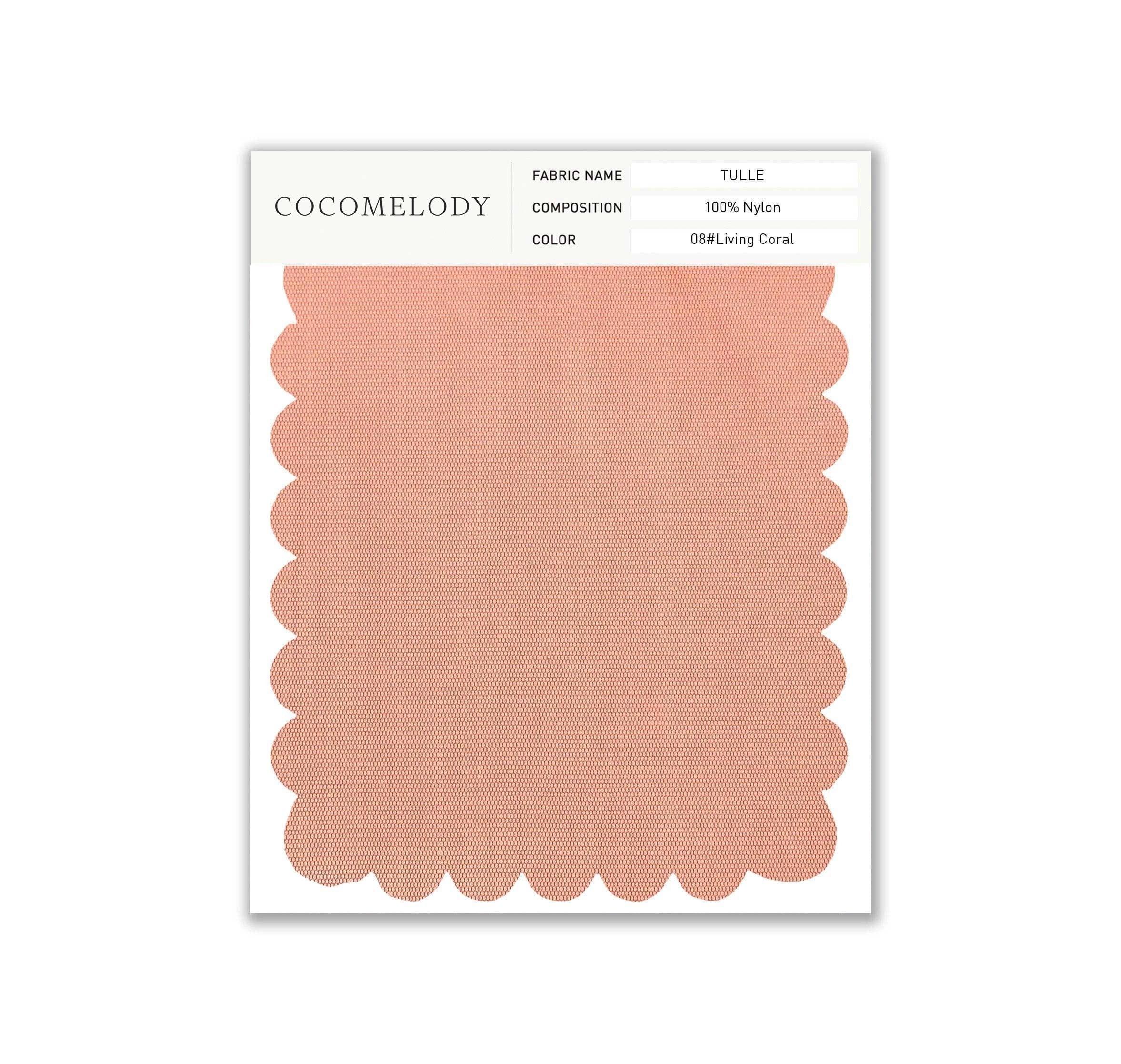 Tulle Fabric Swatch in Single Color SWTU16002 - COCOMELODY